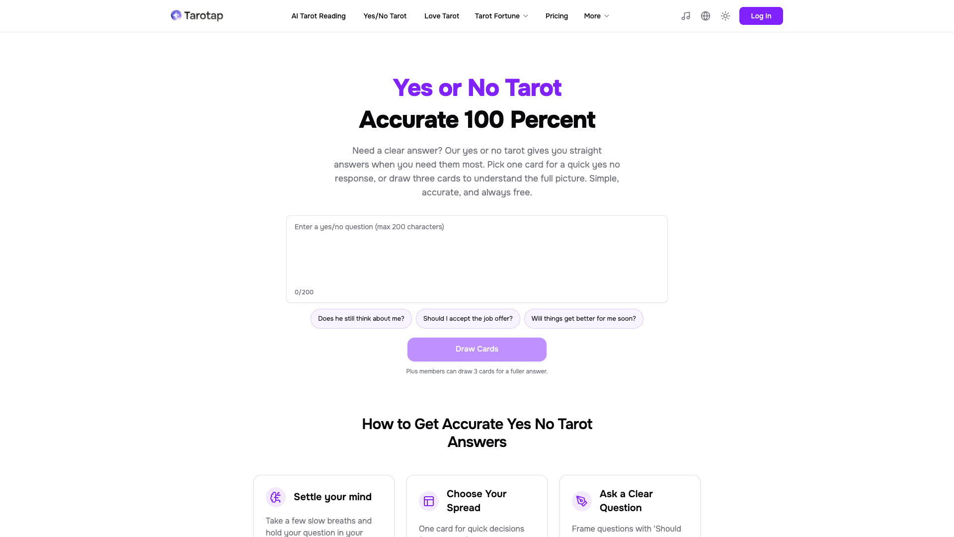 Tarotap screenshot 1