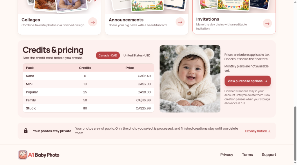 A1 Baby Photo screenshot 1