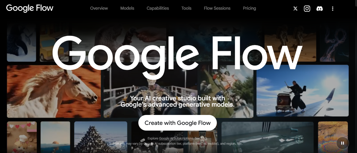Google Flow screenshot 1