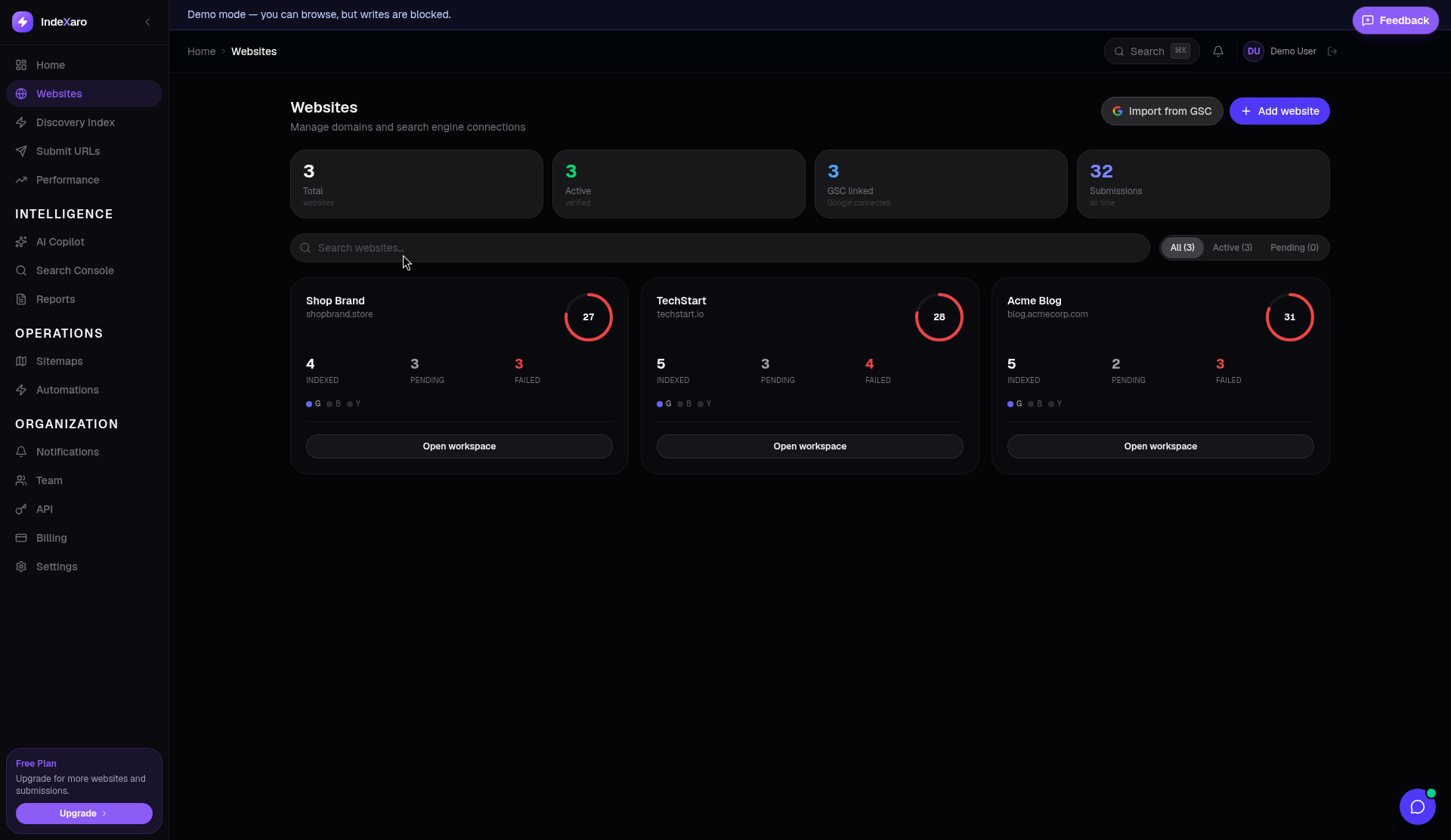 Indexaro screenshot 2