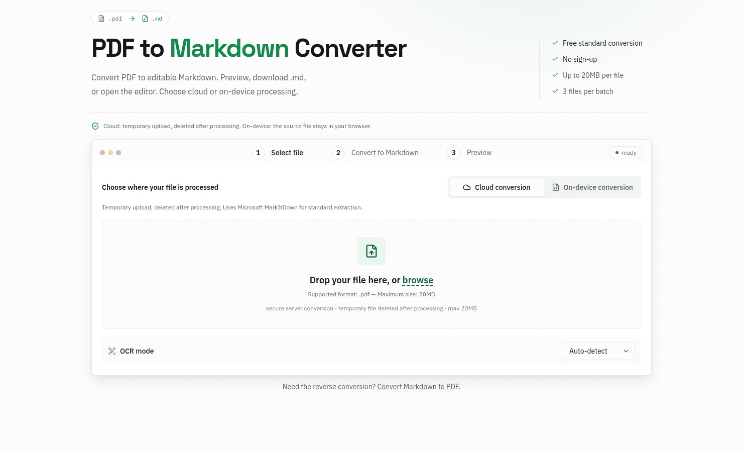 PDF to Markdown Converter by MarkItDown screenshot 3