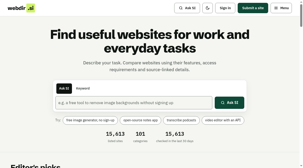 WebDir.SI screenshot 1