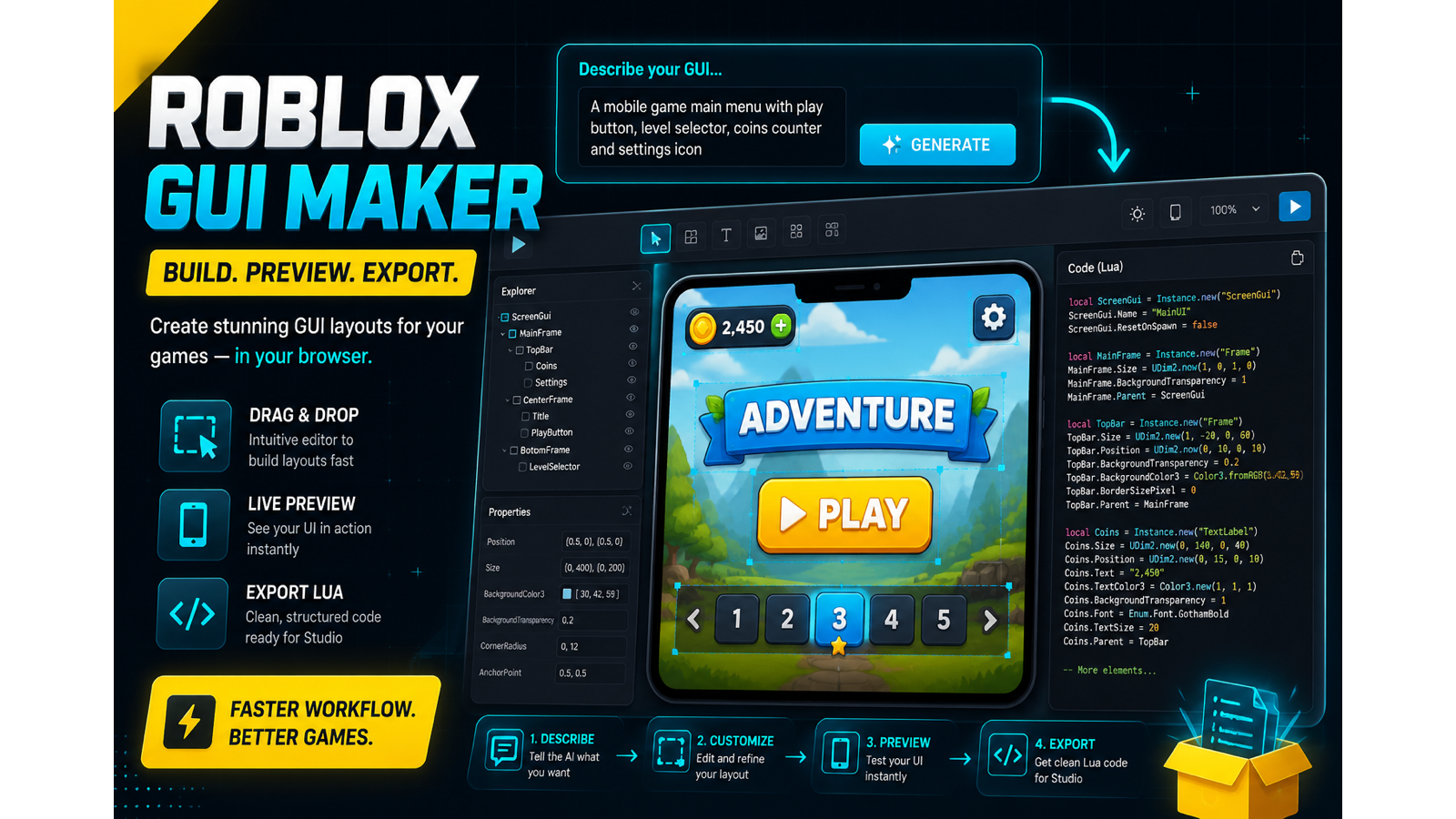 Roblox GUI Maker screenshot 1