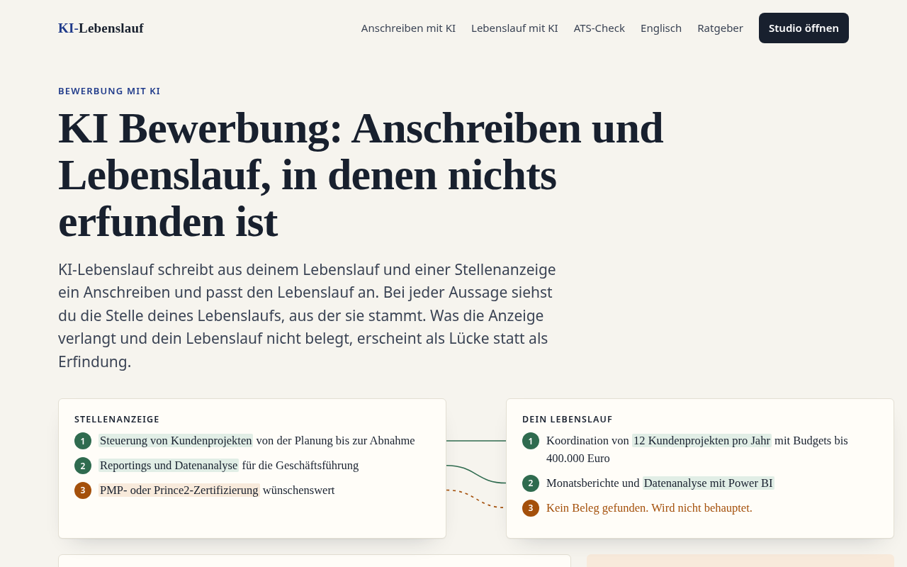KI-Lebenslauf screenshot 2