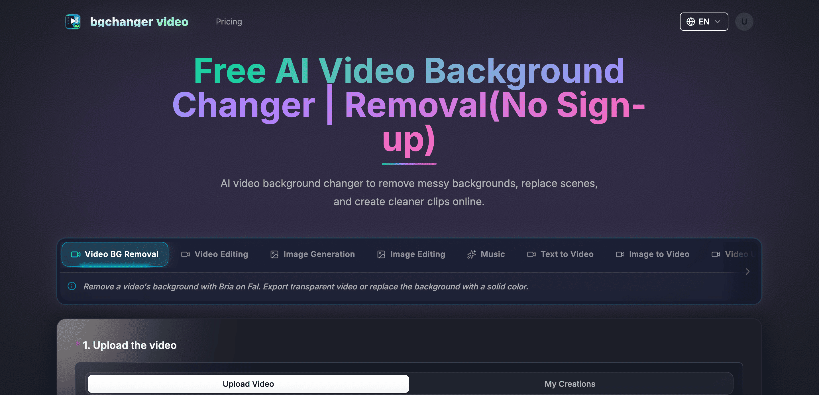 bgchanger.video screenshot 1