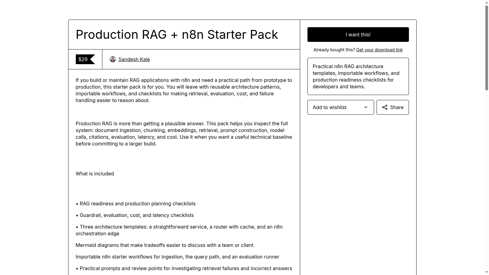 Production RAG + n8n Starter Pack screenshot 1