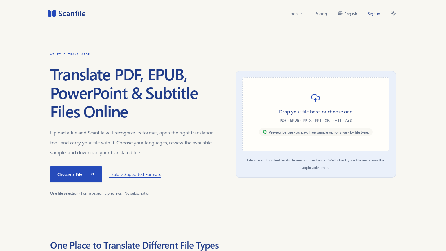 Scanfile screenshot 1